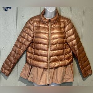 Herno Shimmering Rose Gold Puffer Jacket
